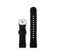 MBUIOPJ Compatibile con cinturino in silicone impermeabile Seiko PROSPEX serie SNE533/SNE535/SNE537P1, cinturino in gomma nero blu verde22(07 Black-Silver)