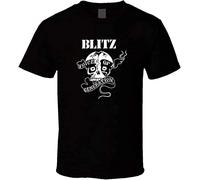 MBWECWS Blitz Voice of A Generation Punk 80S Tee Black White Tshirt Men's(Small)
