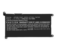 MBXDE-BA0219 CoreParts Laptop Batteria for Dell 41Wh Li-Pol 11.4V 3600mAh Black