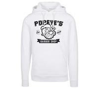 Merchcode Felpa Popeye Barber Shop Hoody White S Bianco