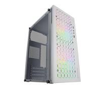 MC CORE Case PC Micro ATX Ultra Compatto Design Frontale Metal Mesh 2x Ventole