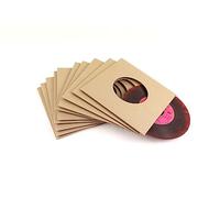 MC DAISON 10 COPERTINE Deluxe FORATE Esterne Marrone Chiaro in CARTONCINO per Dischi 45 Giri 7" (Vinile Diametro 17 cm)
