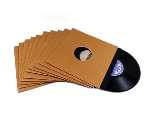 MC DAISON 10 COPERTINE esterne forate in CARTONCINO RIGIDO marrone avana per dischi 78 giri 10" (vinile diametro 25 cm)