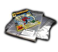 MC DAISON 100 pezzi Busta bustina copertina richiudibile 18,5 x 26,5 +3 cm per fumetti Marvel Comics (Tp1 e Tp2) Uomo Ragno, Lanterna Verde, Fantastici 4, Batman, Superman... Made in Italy