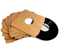 MC DAISON 25 pezzi Busta interna DELUXE con angoli sagomati antistatica antigraffio di alta qualità in carta Kraft marrone avana + velina per dischi LP vinile 33 giri o 12" maxi single (disco Ø 30cm)