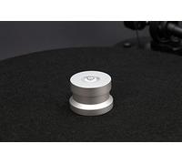 MC DAISON MDH 20 S - Adattatore puck spindle deluxe in alluminio colore argento con bolla a livella incorporata per 45 giri per giradischi
