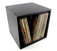 MC DAISON MOBILE ESPOSITORE scaffale arredamento per 70-90 dischi LP vinile 33 giri (diam.30cm) in legno MDF corrugato nero