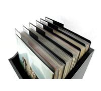 MC DAISON separatore divisore classificatore in PVC NERO con LINGUELLA per dischi in vinile formato LP 33 giri 12" Maxi Single (30)