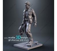 Mc Fly Ritorno Al Futuro Figurina Stampa 3D Resina 18Cm (Non Dipinta)
