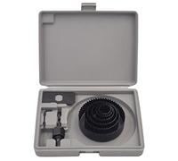 MC POWER - Set di seghe a tazza LSM-95, 25 - 89 mm, 9 pezzi con adattatori per trapano con valigetta di trasporto