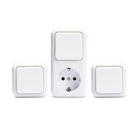 MC POWER Set FINERY ""Mini"" 3 pezzi 250V~ bianco da parete