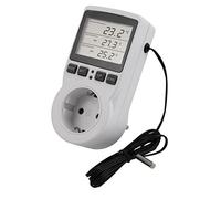 MC Power - Termostato digitale con sonda | TCU-441 | Regolatore di temperatura con presa, cavo + sensore esterno impermeabile per serra, acquario, frigorifero