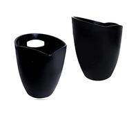 MC Ristorazione Glacette per Vino, Champagne e Bottiglie Prosecco, Secchiello Ghiaccio, Made in Italy, Colore Nero, capienza 3,5 Litri