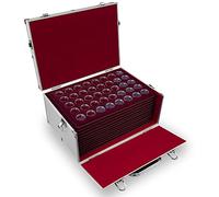 MC.Sammler - Portamonete in alluminio con 11 portamonete, per 440 monete da 2 euro in capsule (con 440 capsule da 26 mm)