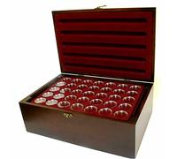 MC.Sammler Portamonete in legno con 10 scomparti per monete da 350 monete da 10 euro in capsule (cassetta con 350 capsule per monete da 32,5 mm)