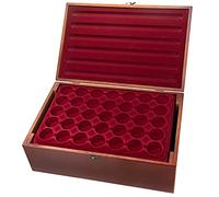 MC.Sammler Portamonete in legno con 10 scomparti per monete da 350 monete da 10 euro in capsule fino a 37,7 mm (senza capsule)