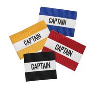 MC-Trend Set di 4 fasce da calcio per capitano: fascia elastica di alta qualità per tutte le età, scelta perfetta per il capitano della squadra (1, 4 colori misti)