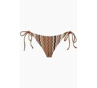 Mc2 Saint BAarth Bikini Slip Virgo Classico in Maglia Raschel Leah Beige Mar...