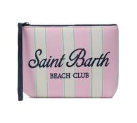 Saint Barth Mc2 Donna Pochette ALIN001-Beach Stripes Gomma Rosa Taglia Unica