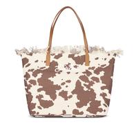 MC2 Saint Barth, ,Bags ,Donna ,Marrone ,ONE SIZE City Bag Fringe - Canvas Cow West 18 Emb