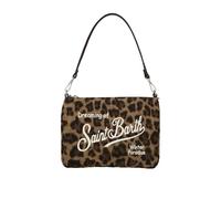 Mc2 Saint Barth Borsa a Spalla Parisienne Mini in Felt Misto Lana Leopardato Dimensioni: 22 x 16 cm