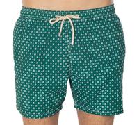 MC2 SAINT BARTH Boxer Mare Media Lunghezza Flower Tie Verde - XX-Large