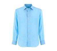 MC2 Saint Barth - Camicia Classica in Lino - -Shirts -Uomo -Blu -L