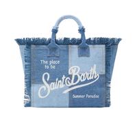Saint Barth MC2 Borsa Colette In Denim Patchwork Dimensioni: 30 x 22 x 15 cm