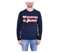 MC2 Saint Barth - Elegante maglione bianco con stampa jacquard - - Knitwear - Uomo - Blu - S