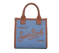 Saint Barth MC2 BORSETTA VANITY MINI DENIM GRAIN LEATHER 19 EMB