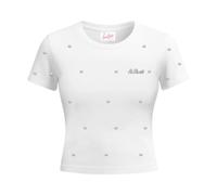 MC2 Saint Barth - Nives T-Shirt in Cotone con Decorazioni di Strass - - Tops - Donna - Bianco - M