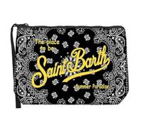 MC2 SAINT BARTH POCHETTE ALINE IN SCUBA CON STAMPA BANDANA NERO - UNI