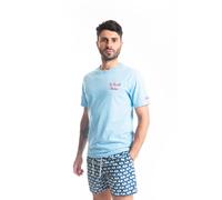 MC2 SAINT BARTH T-SHIRT UOMO BART SKATER 31 AZZURRO TSHM001 00895D