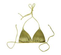 MC2 Saint Barth - Top Bikini con Paillettes Dorate Annabelle - - Swimwear - Donna - Verde - M