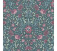 MC61011 - Maison Charme Uccello, Floreale Rosa Galerie Carta Da Parati