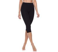 MCA Leggings 3/4 Pantaloni Capri Donna Made in Italy (Nero, M)