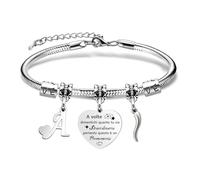 Mcaeou Inspirational Nome Lettera Bracciali iniziali per le donne Compleanno Ragazza Laurea Anniversario Bracciali - A Volte Dimenticati quanto tu sia straordinaria pertanto questo è un promemoria