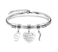 Mcaeou Inspirational Nome Lettera Bracciali iniziali per le donne Compleanno Ragazza Laurea Anniversario Bracciali - A Volte Dimenticati quanto tu sia straordinaria pertanto questo è un promemoria
