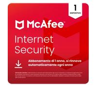 McAfee Internet Security | 1 dispositivo | 1 anno | Windows, Mac, Android e iOS
