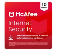 McAfee Internet Security | 10 Dispositivi | 1 anno | Windows, Mac, Android e iOS