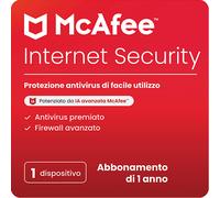 McAfee Internet Security | Abbonamento annuale | Per 1 dispositivo