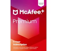McAfee + Premium Individual Unlimited Devices 2025 Abbonamento di 1 anno con rinnovo automatico | Software di sicurezza informatica include antivirus, VPN sicura, protezione dalle truffe, monitoraggio