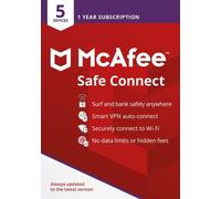 McAfee Safe Connect VPN 5 Devices 1 Year McAfee Key GLOBAL