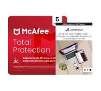 McAfee Total Protection - 1 Anno - 5 PC + Jottacloud backup illimitati nel cloud