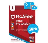 McAfee Total Protection 2020| Edizione Europea | 3 Dispositivi | Abbonamento di 2 anno | PC/Mac/Smartphone/Tablet | Codice di attivazione via mail
