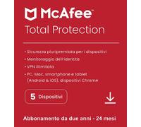 McAfee Total Protection 2024 5 Dispositivi 2 Anni