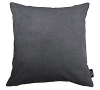 McAlister Textiles Copricuscino in velluto opaco con bordo a coltello, grigio antracite, 43 x 43 cm, cuscino decorativo in peluche, lavabile in lavatrice e resistente allo sbiadimento
