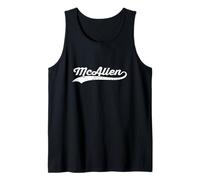 McAllen Texas Vintage Cursive US City Nome Retro Sports Canotta
