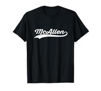 McAllen Texas Vintage Cursive US City Nome Retro Sports Maglietta