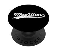 McAllen Texas Vintage Cursive US City Nome Retro Sports PopSockets PopGrip Adesivo